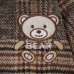 【3M-24M】Unisex Baby Bear Embroidered Padded Fleece Hooded Jacket