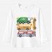 【12M-9Y】Boy Trash Trucks Print Cotton Stain Resistant Long Sleeve T-shirt