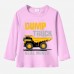 【12M-9Y】Boy Dump Trucks Print Cotton Stain Resistant Long Sleeve T-shirt