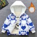 【18M-8Y】Girl Casual Velvet Keep Warm Heart-shaped Plaid Star Print Colorblock Hooded Jacket