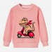 【12M-9Y】Boy Cotton Stain Resistant Dinosaur And Car Print Long Sleeve Sweatshirt