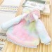 【18M-8Y】2-piece Girls Thick Fleece Gradient Unicorn Hooded Jacket With Bag