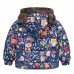 【18M-6Y】Girls Thick Animal Print Reversible Hooded Fleece Coat